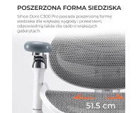 Sihoo DORO C300 PRO Mesh biały - 1542253 - zdjęcie 15